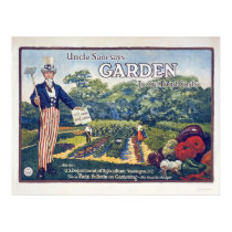Uncle Sam says - garden to cut food costs posters