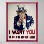 Uncle Sam says 'Hold Me Accountable' Print