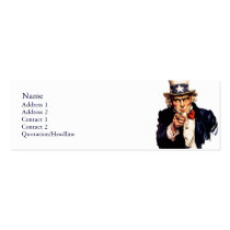 Uncle Sam Skinny Profile Cards business cards
