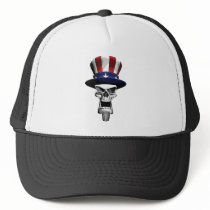 Uncle Sam Skull Mesh Hat