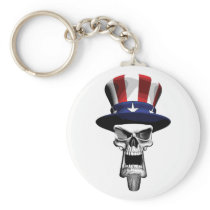 Uncle Sam Skull Key Chain