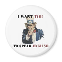 UNCLE SAM SPEAK ENGLISH PRODUCTS magnets