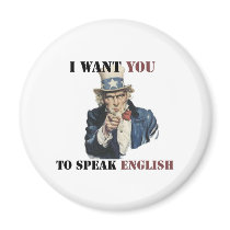 UNCLE SAM SPEAK ENGLISH PRODUCTS magnets