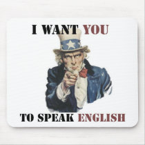 UNCLE SAM SPEAK ENGLISH PRODUCTS mousepads
