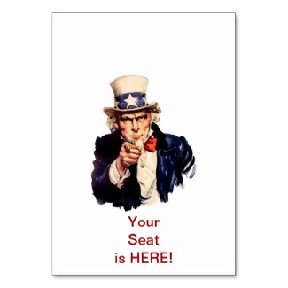 Uncle Sam Table Place Card