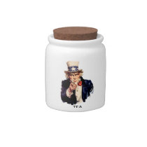 Uncle Sam Tea Jar Candy Jars