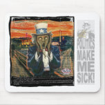 Uncle Sam The Scream by Yes Politics Suck Mouse Pads