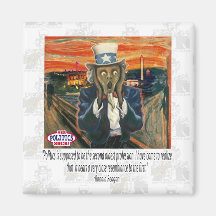 Uncle Sam The Scream Refrigerator Magnet