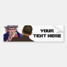 Uncle Sam to Obama Bumper Stickers