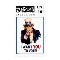 Uncle Sam Vote stamps
