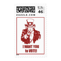 Uncle Sam Vote stamps