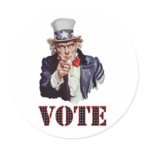 Uncle-Sam---Vote stickers