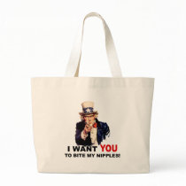 Uncle Sam WANT YOU BITE MY NIPPLES bags