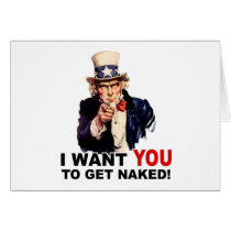 Uncle Sam WANT YOU GET NAKED cards