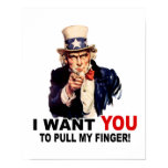 Uncle Sam WANT YOU PULL MY FINGER Print