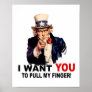 Uncle Sam WANT YOU PULL MY FINGER Print