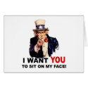 Uncle Sam WANT YOU SIT ON FACE cards by doonidesigns Uncle Sam WANT YOU SIT ON FACE cards