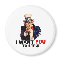 Uncle Sam WANT YOU stfu magnets