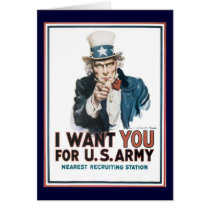 Uncle Sam Wants You World War 2 Card