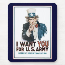 Uncle Sam Wants You World War 2 Mouse Pad