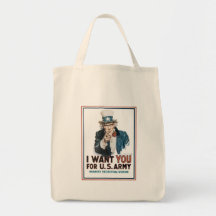 Uncle Sam Wants You World War 2 Tote Bag