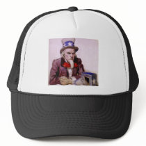 Uncle Sam With An  Empty Treasury Mesh Hats