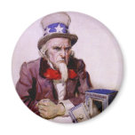 Uncle Sam With An  Empty Treasury Refrigerator Magnets