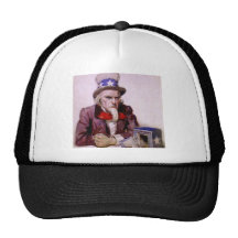Uncle Sam With An  Empty Treasury Mesh Hats