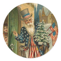 Uncle Santa Vintage Art Christmas Stickers by MyOtherPlanet Uncle Santa Vintage Art Christmas Stickers