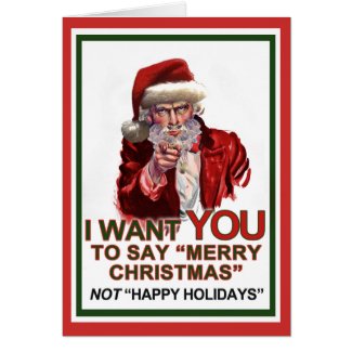 Uncle Santa Wants You Card