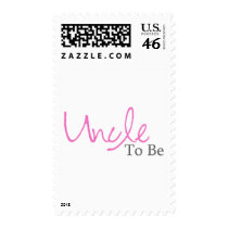 Uncle To Be (Pink Script) Postage Stamp