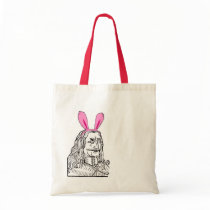 Uncle Vlad with bunny ears bags