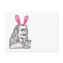 Uncle Vlad with bunny ears postcards