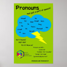 Unclouding Pronoun Print