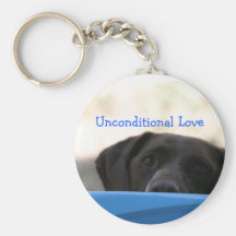Unconditional Love Dog Keychain