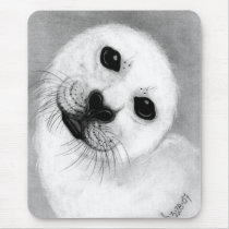Unconditional Love Harp Seal Mousepads