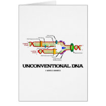 Unconventional DNA (DNA Replication Humor) cards by wordsunwords Unconventional DNA (DNA Replication Humor) cards