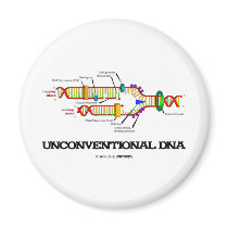 Unconventional DNA (DNA Replication Humor) magnets by wordsunwords Unconventional DNA (DNA Replication Humor) magnets