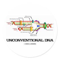 Unconventional DNA (DNA Replication Humor) stickers