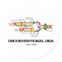Unconventional DNA (DNA Replication Humor) stickers