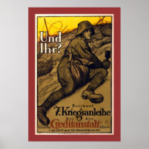 Und Ihr? - 7th War Loan (border) Poster