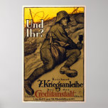 Und Ihr? - 7th War Loan (canvas) Print