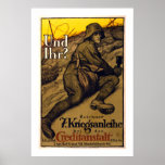 Und Ihr? - 7th War Loan (white) Print