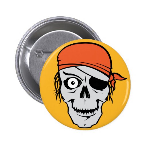 Undead Pirate Badge Button