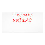 Undead (red) personalized photo card