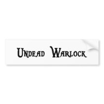 Undead Warlock Bumper Sticker