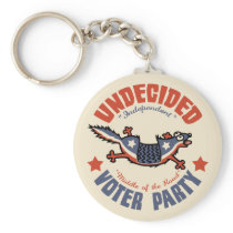 Undecided Voter Party Mascot Keychains
