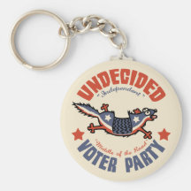 Undecided Voter Party Mascot Keychains