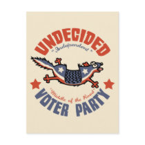 Undecided Voter Party Mascot Post Card