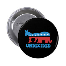 undecided voters pinback button